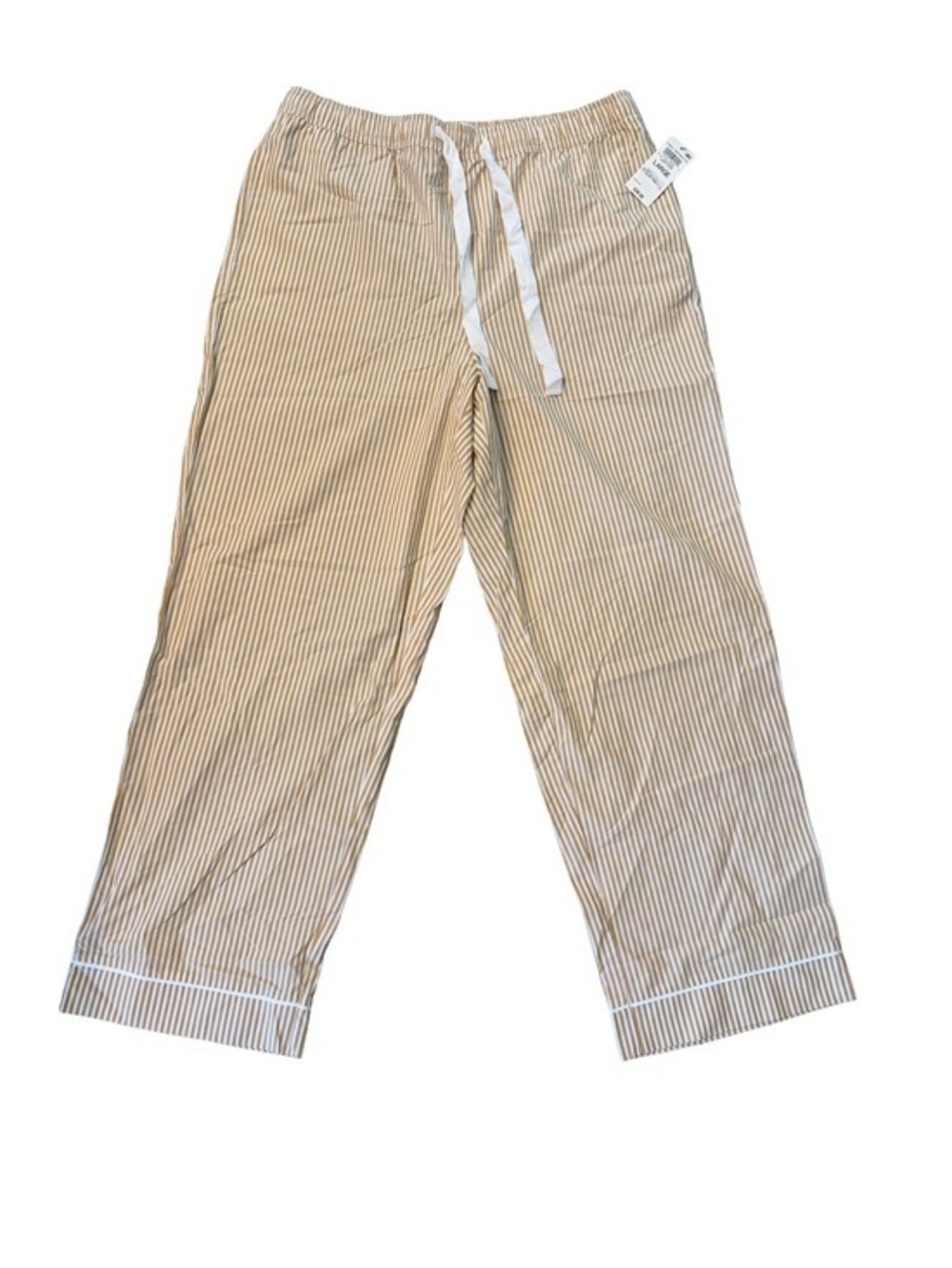 NWT Macy's Women's State of Day White Striped Pajama Pants